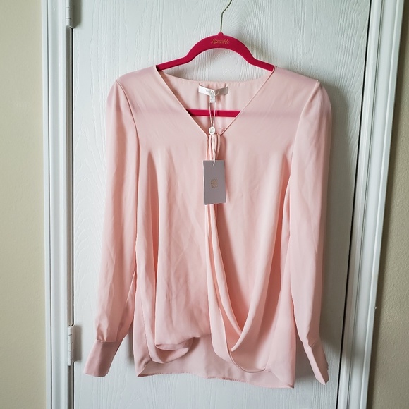 WAYF Long Sleeve Chiffon Blouse - Picture 7 of 7